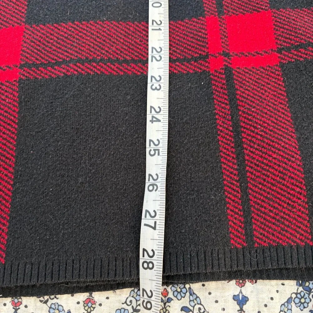 J.Jill Red & Black Buffalo Plaid Open Front Cardi - Size L - Picture 9 of 15